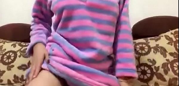  Chinese cam girl white stocking tease